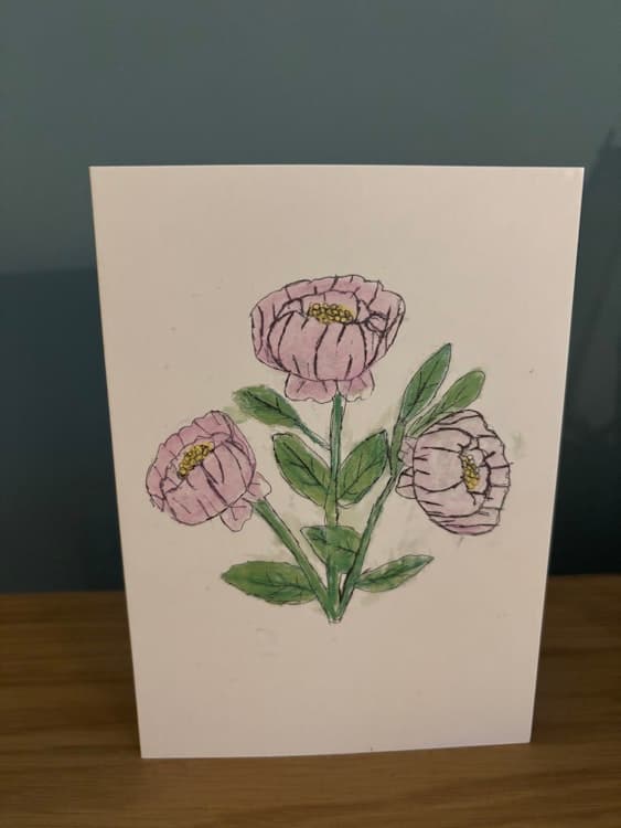 Peony card for MacMillan image